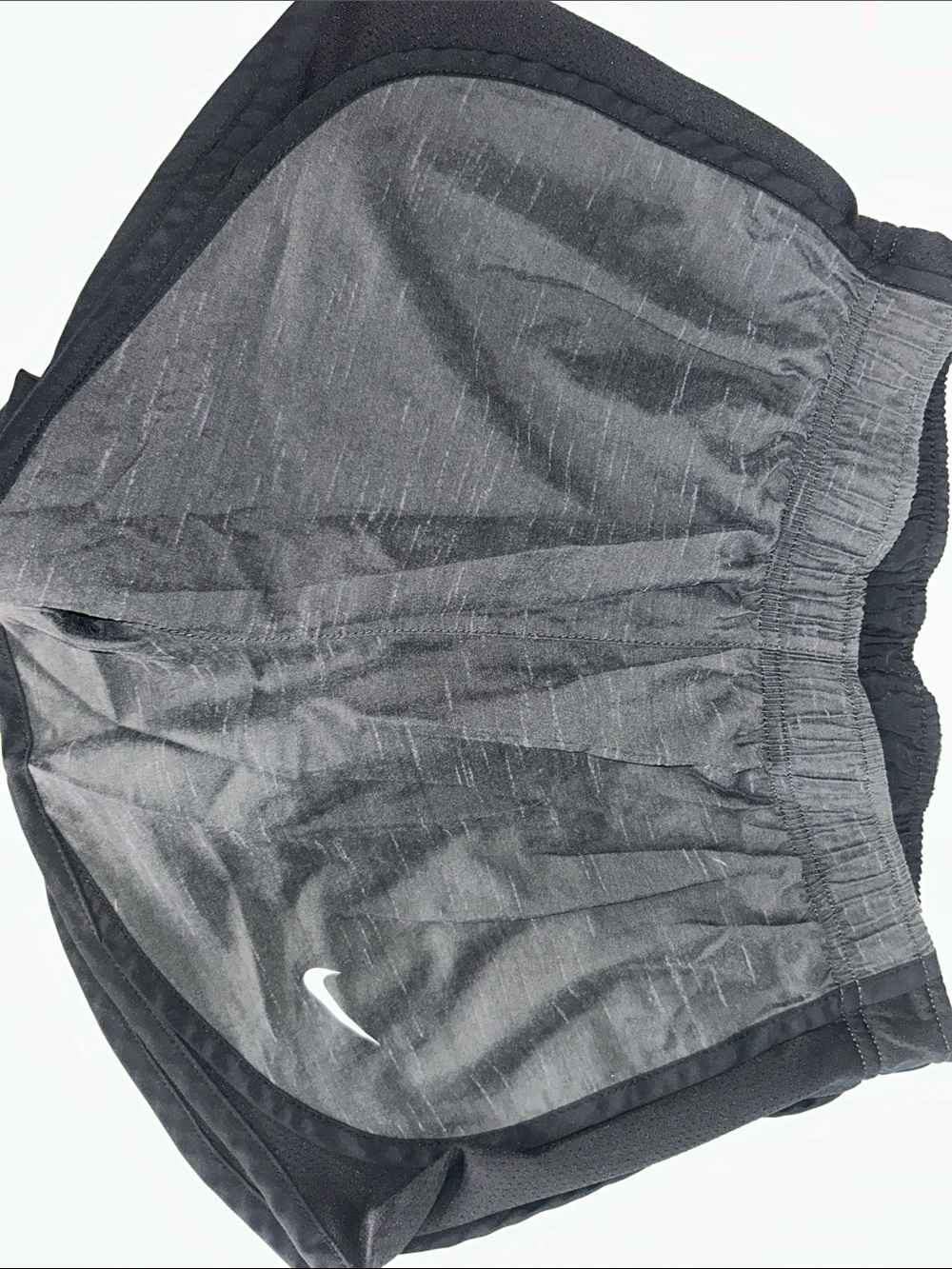 Nike Black/Gray Women's Running Shorts with Swoosh